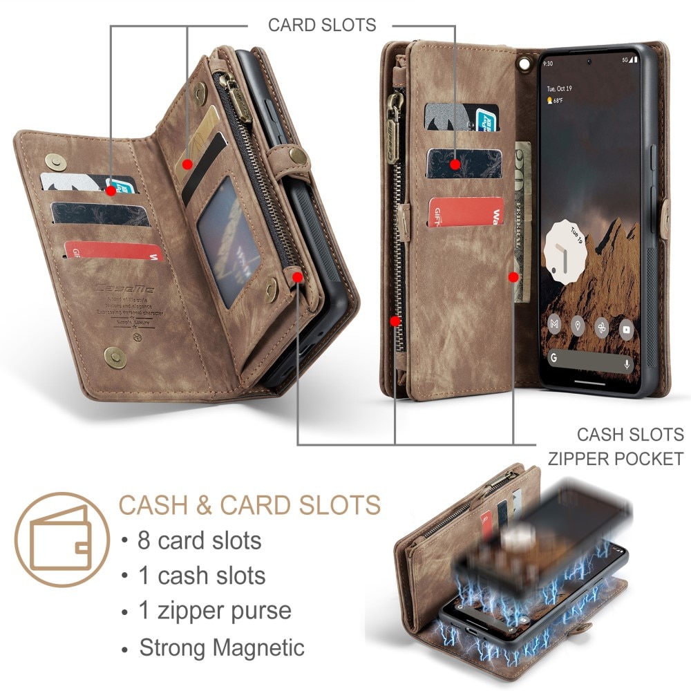 Cartera Multi-Slot Google Pixel 9 Pro XL marrón