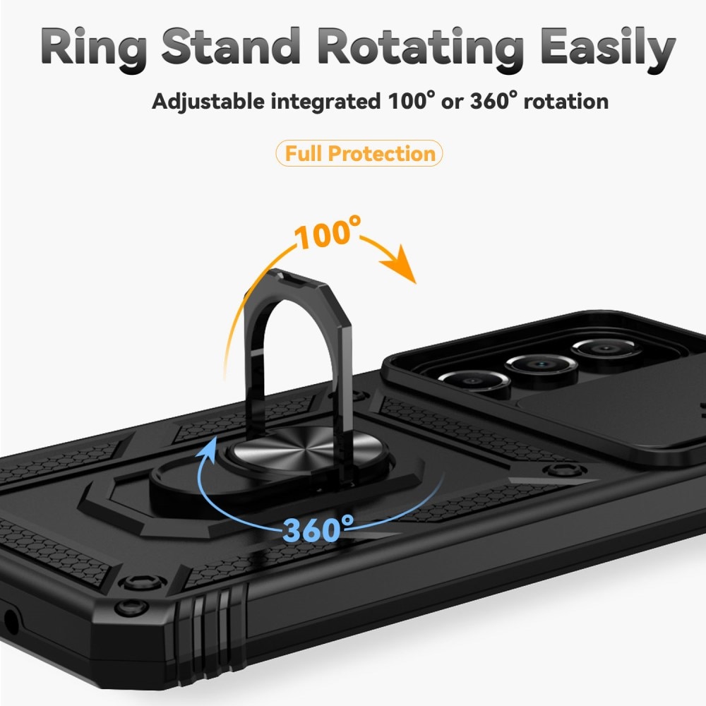 Funda híbrida Ring y Protector Cámara Samsung Galaxy A16 Negro