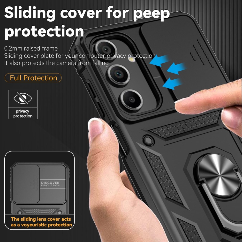 Funda híbrida Ring y Protector Cámara Samsung Galaxy A16 Negro