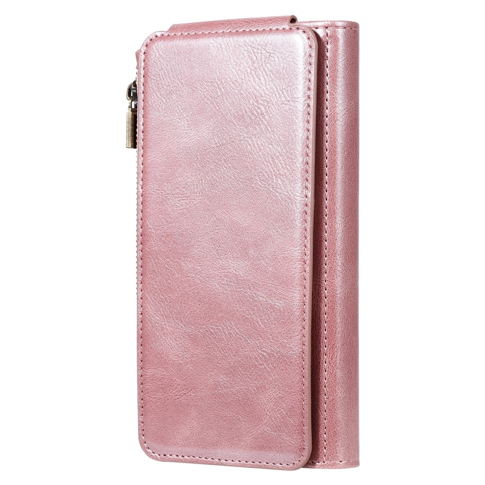 Magnet Leather Multi Wallet iPhone 16 rosado