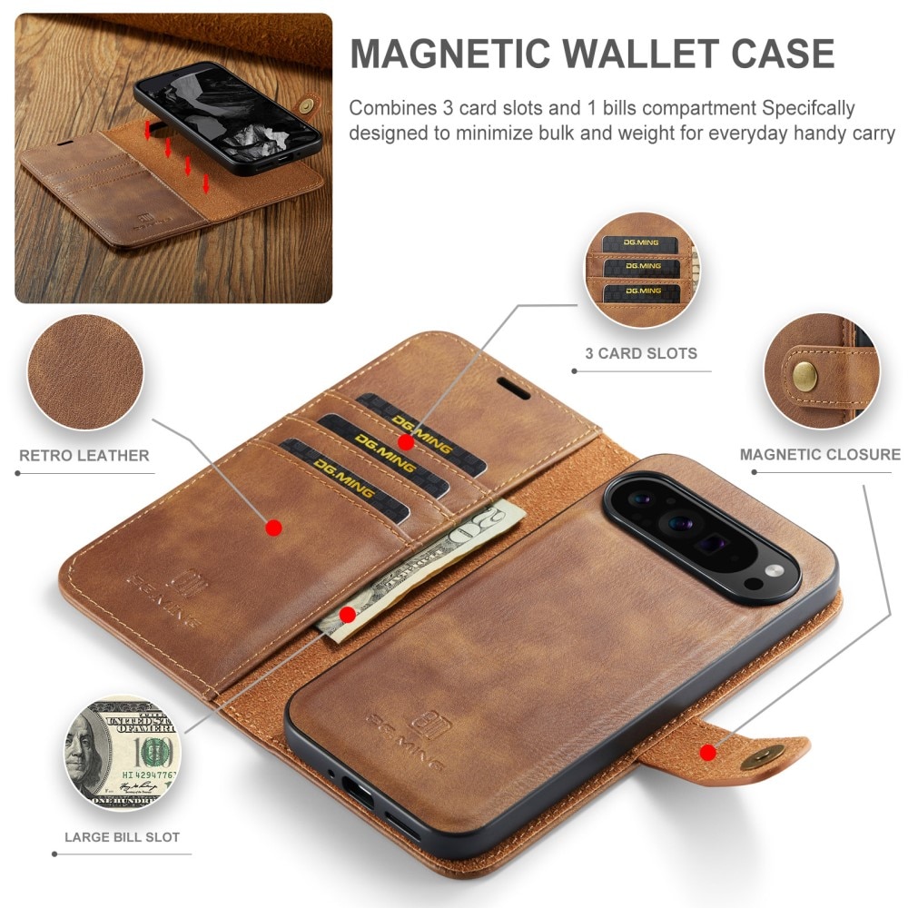 Cartera Magnet Wallet Google Pixel 9 Pro XL Cognac