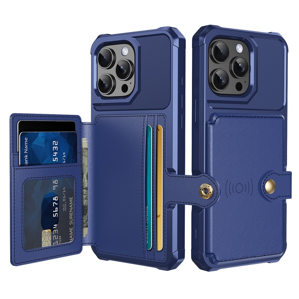 Funda con tarjetero Tough Multi-slot iPhone 16 Pro azul