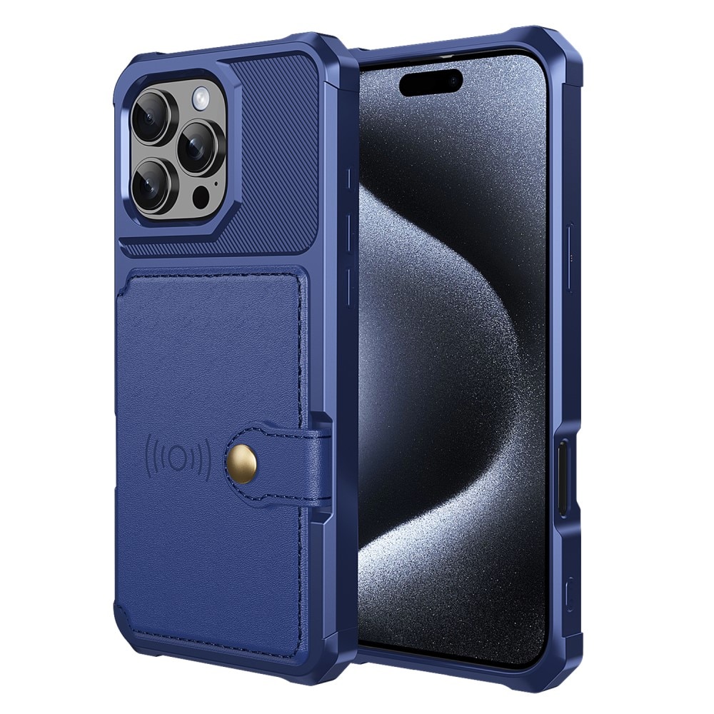 Funda con tarjetero Tough Multi-slot iPhone 16 Pro azul