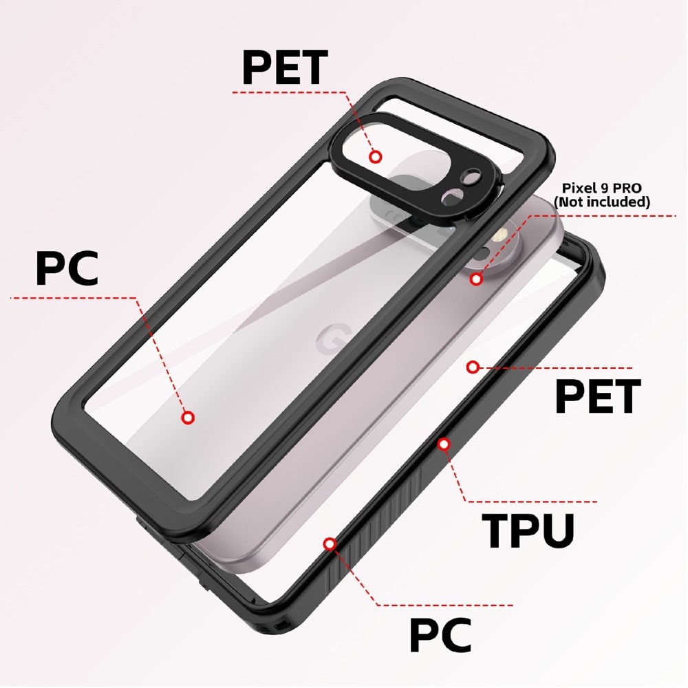 Funda Híbrida Impermeable Google Pixel 9 Pro transparente