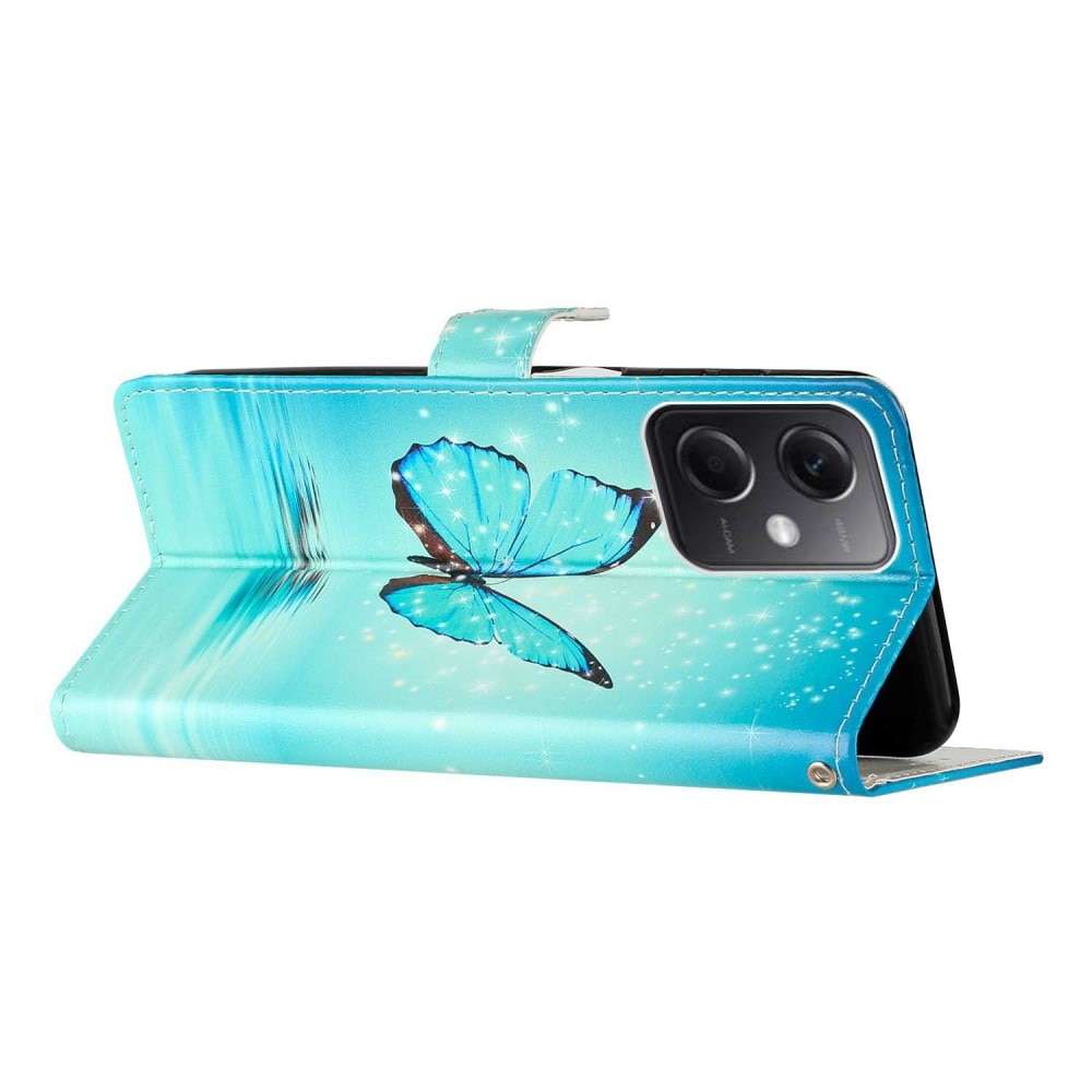 Funda cartera Xiaomi Redmi 14C mariposas azules