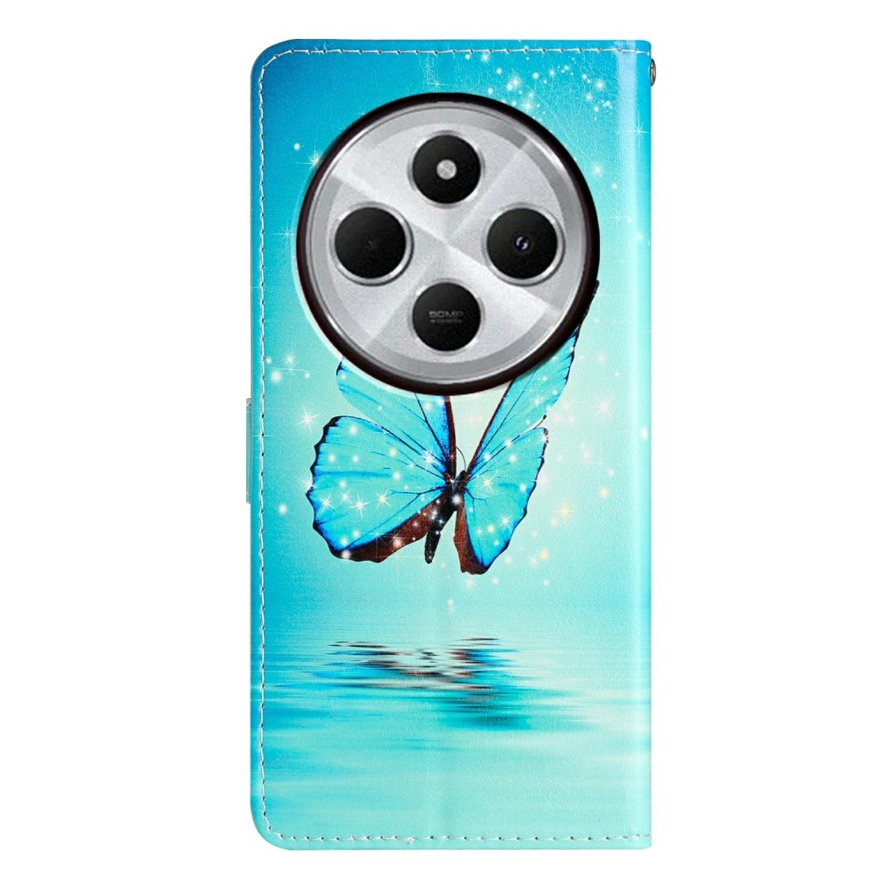 Funda cartera Xiaomi Redmi 14C mariposas azules