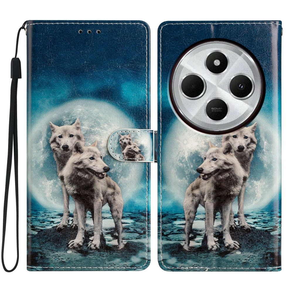 Funda cartera Xiaomi Redmi 14C lobos