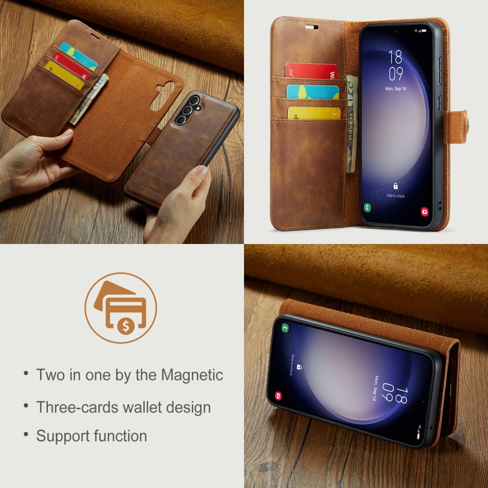 Cartera Magnet Wallet Samsung Galaxy S24 FE Cognac