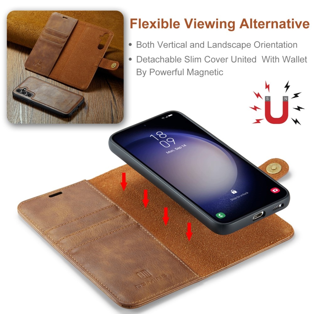 Cartera Magnet Wallet Samsung Galaxy S24 FE Cognac