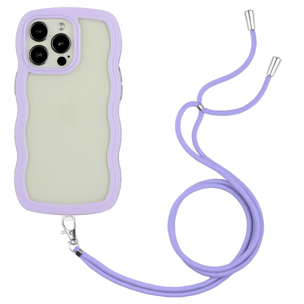 Funda con correa colgante Wavy Edge iPhone 14 Pro violeta - Comprar online