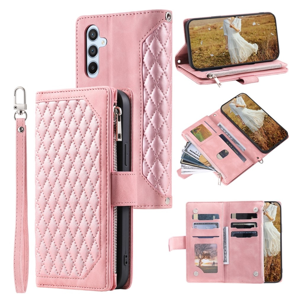 Funda acolchada tipo billetera Samsung Galaxy S25 Plus Rosa