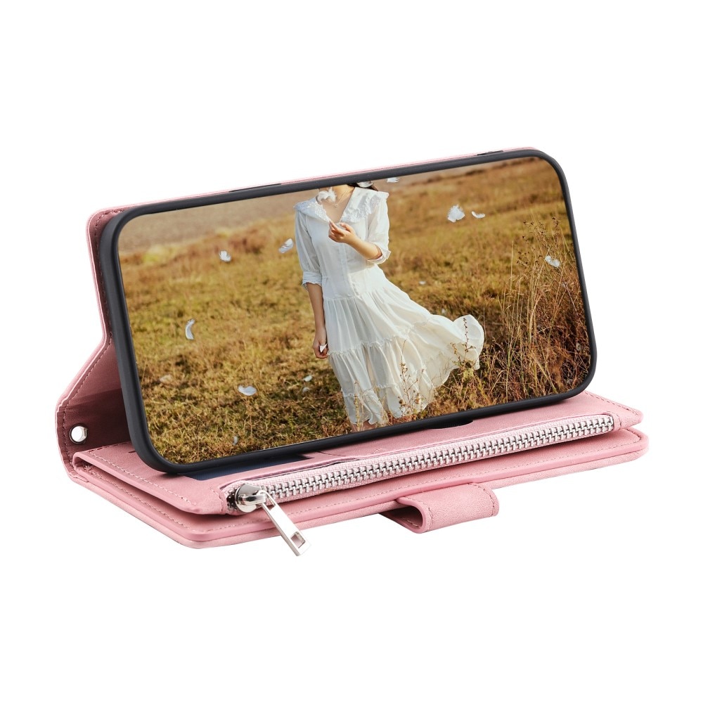 Funda acolchada tipo billetera Samsung Galaxy S25 Plus Rosa