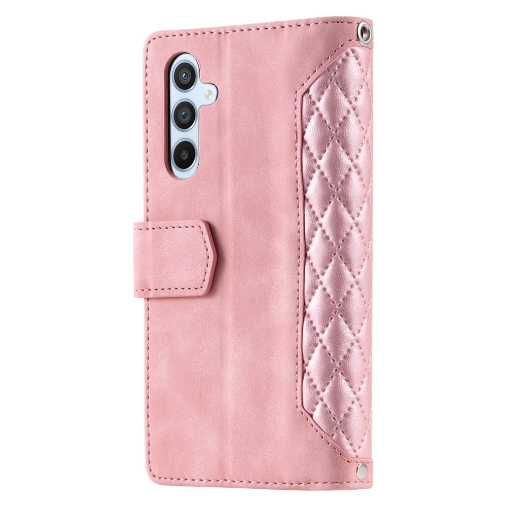 Funda acolchada tipo billetera Samsung Galaxy S25 Plus Rosa