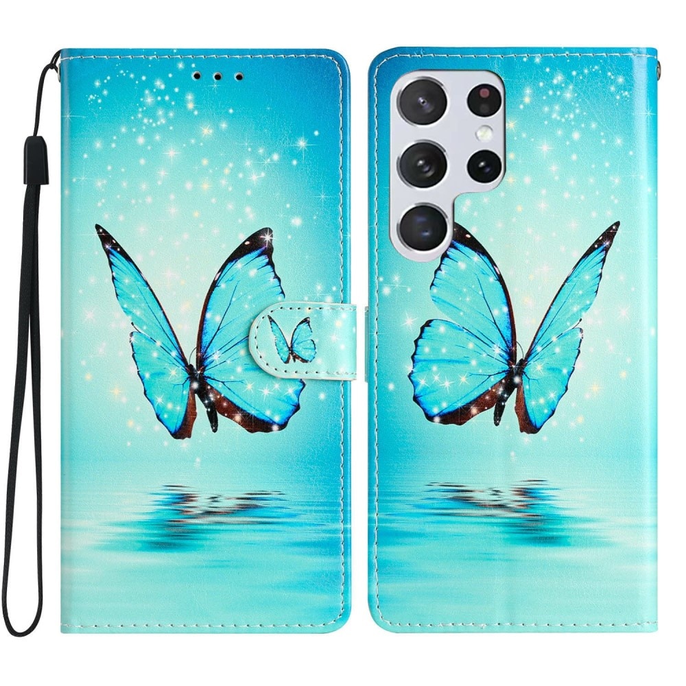 Funda cartera Samsung Galaxy S25 Ultra mariposas azules