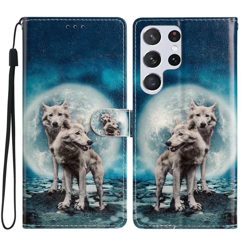 Funda cartera Samsung Galaxy S25 Ultra lobos