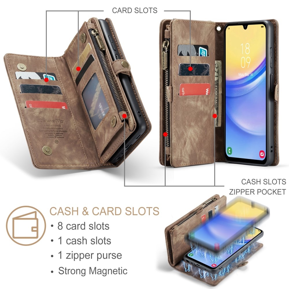 Cartera Multi-Slot Samsung Galaxy A16 marrón