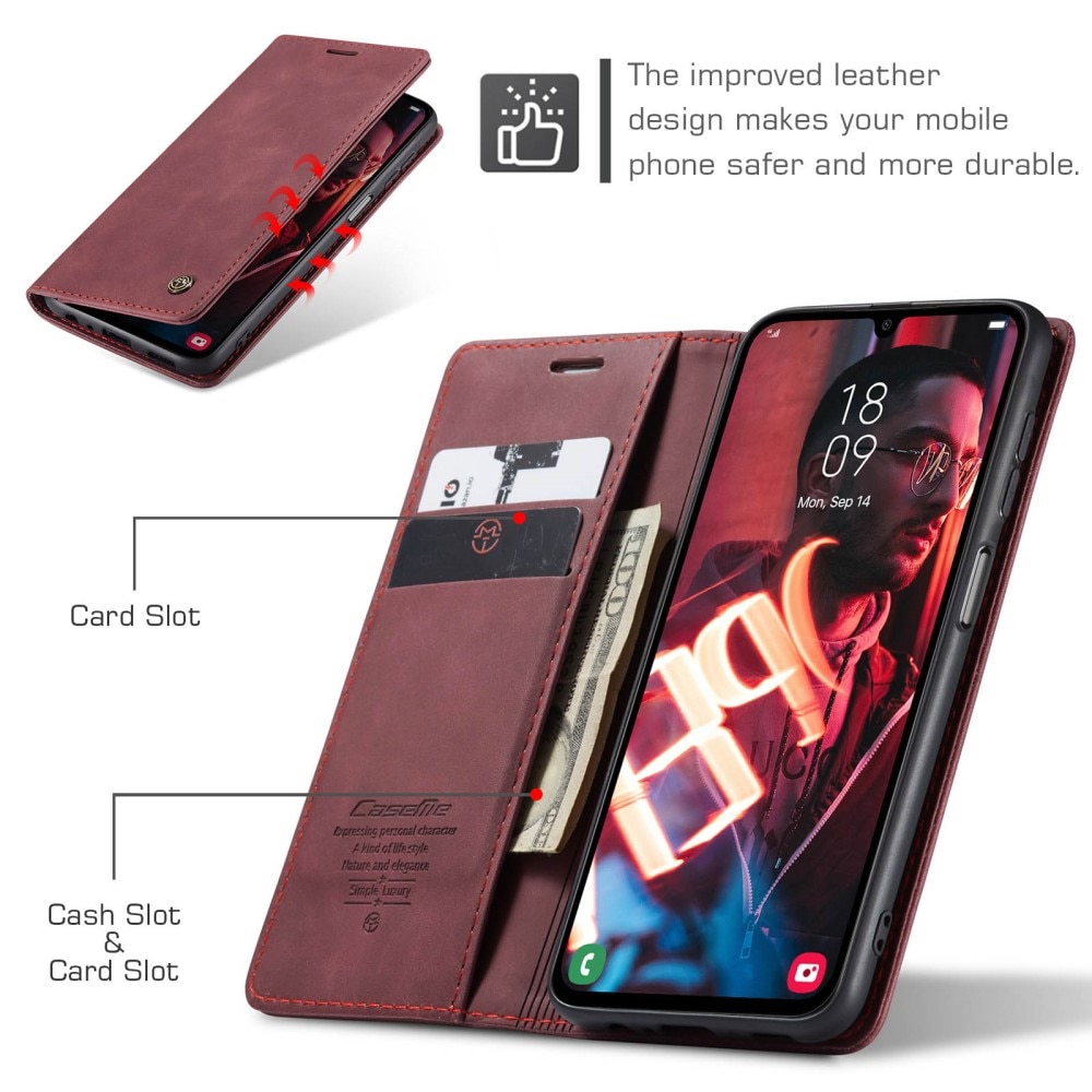 Funda delgada con solapa Samsung Galaxy A16 Rojo