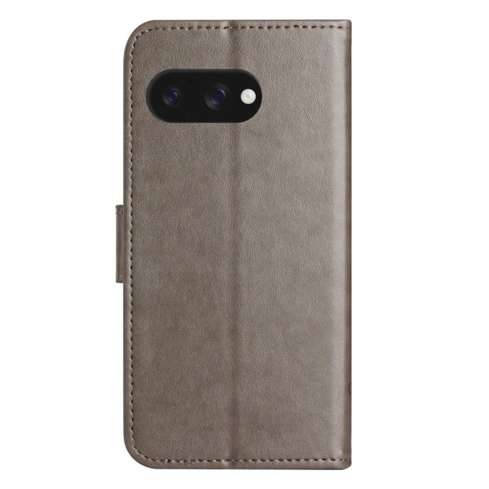 Funda de Cuero con Mariposas Google Pixel 9a, Gris