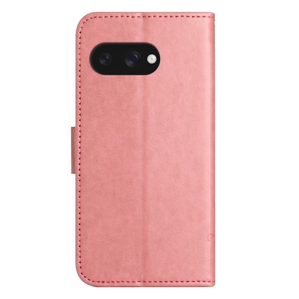 Funda de Cuero con Mariposas Google Pixel 9a, Rosa