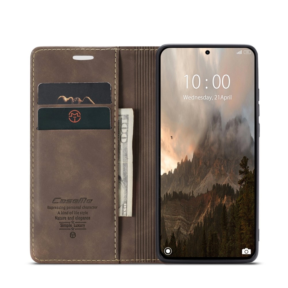 Funda delgada con solapa Xiaomi 14T Pro Marrón