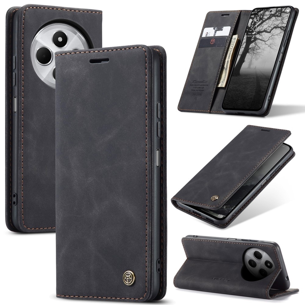 Funda delgada con solapa Xiaomi Redmi 14C Negro