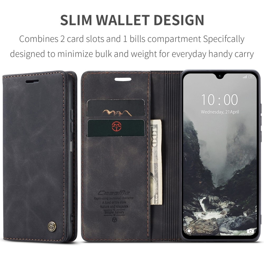 Funda delgada con solapa Xiaomi Redmi 14C Negro