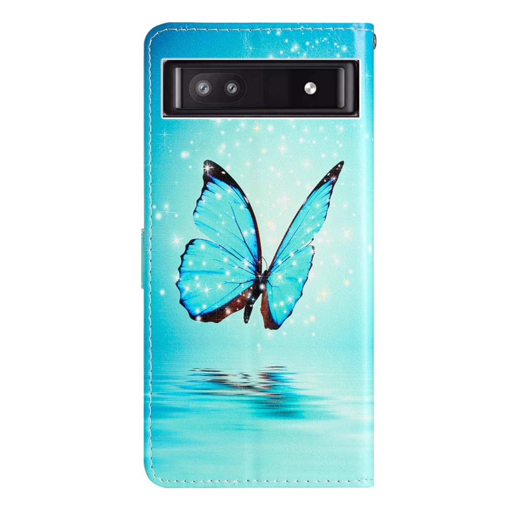 Funda cartera Google Pixel 9a mariposas azules