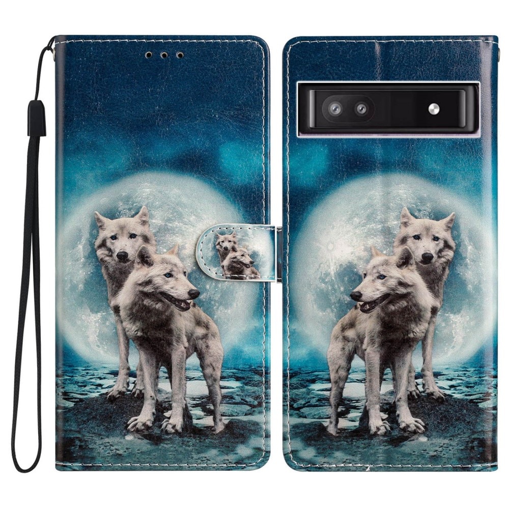 Funda cartera Google Pixel 9a lobos