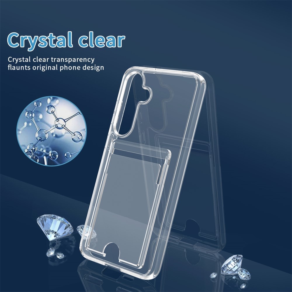 Funda híbrida con ranuras para tarjetas Samsung Galaxy S25 Transparente