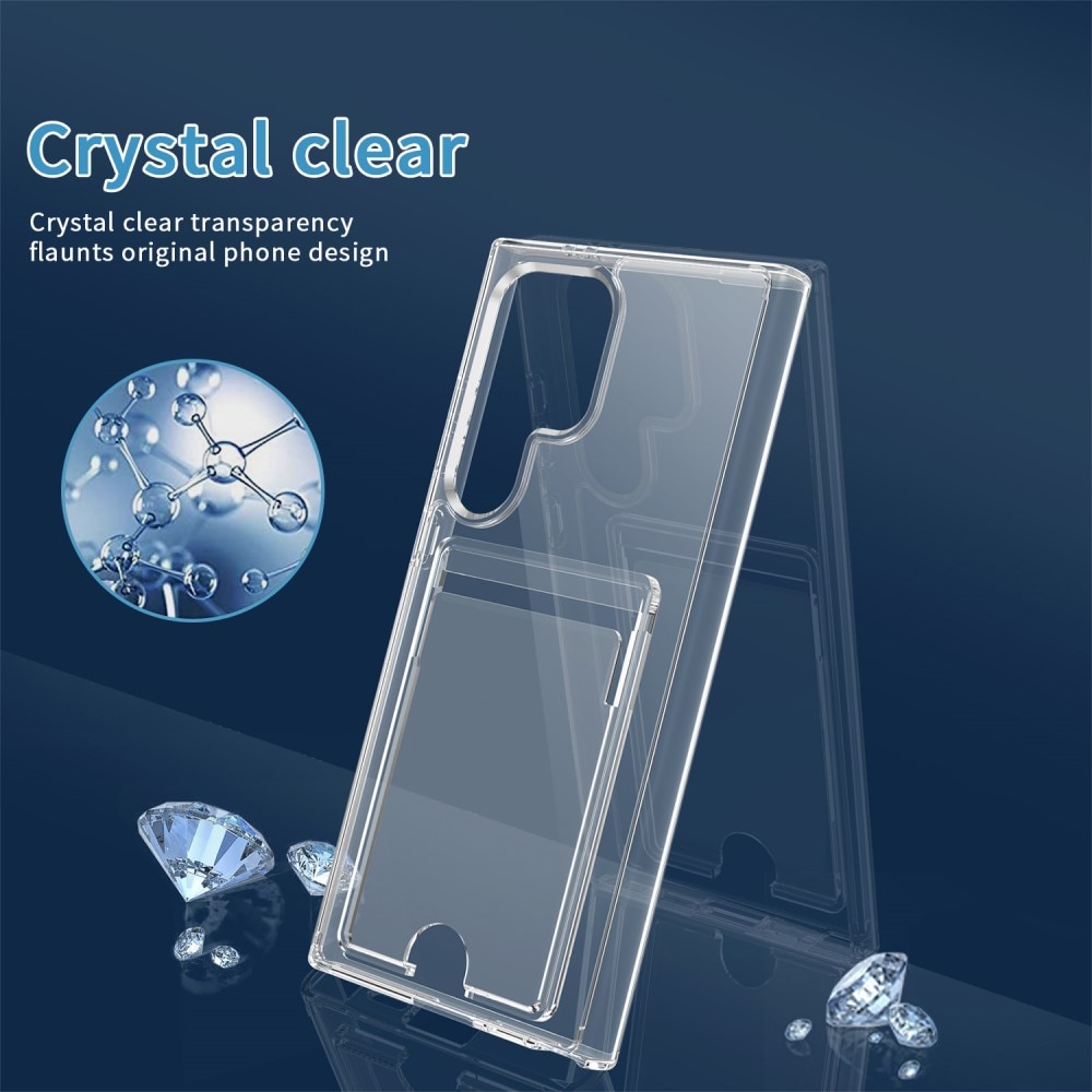 Funda híbrida con ranuras para tarjetas Samsung Galaxy S25 Ultra Transparente