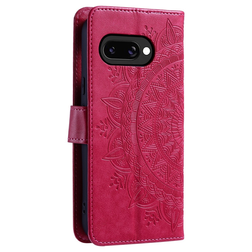 Funda de Cuero Mandala Google Pixel 9a Cerise