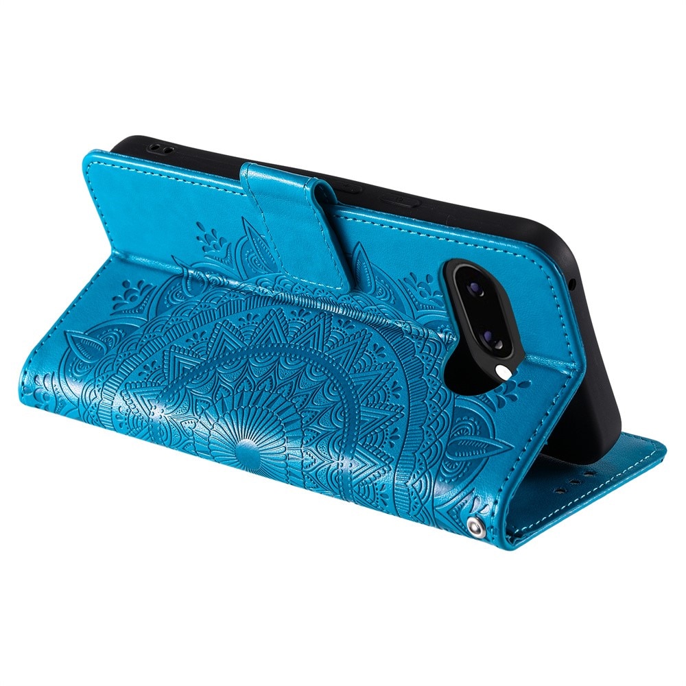 Funda de Cuero Mandala Google Pixel 9a Azul