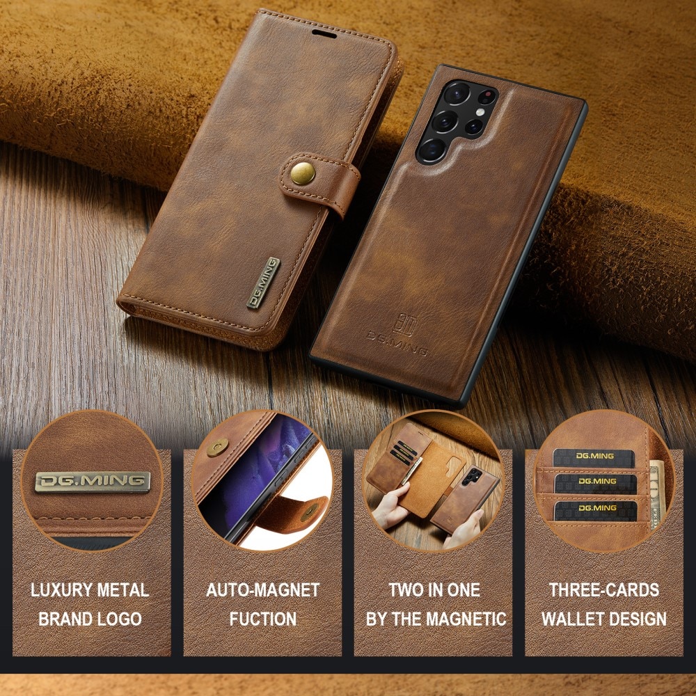 Cartera Magnet Wallet Samsung Galaxy S25 Ultra Cognac