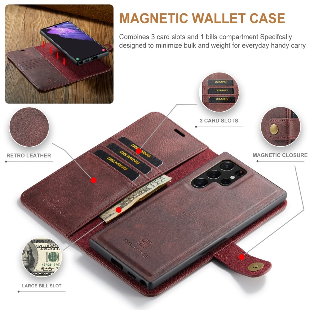 Cartera Magnet Wallet Samsung Galaxy S25 Ultra Red