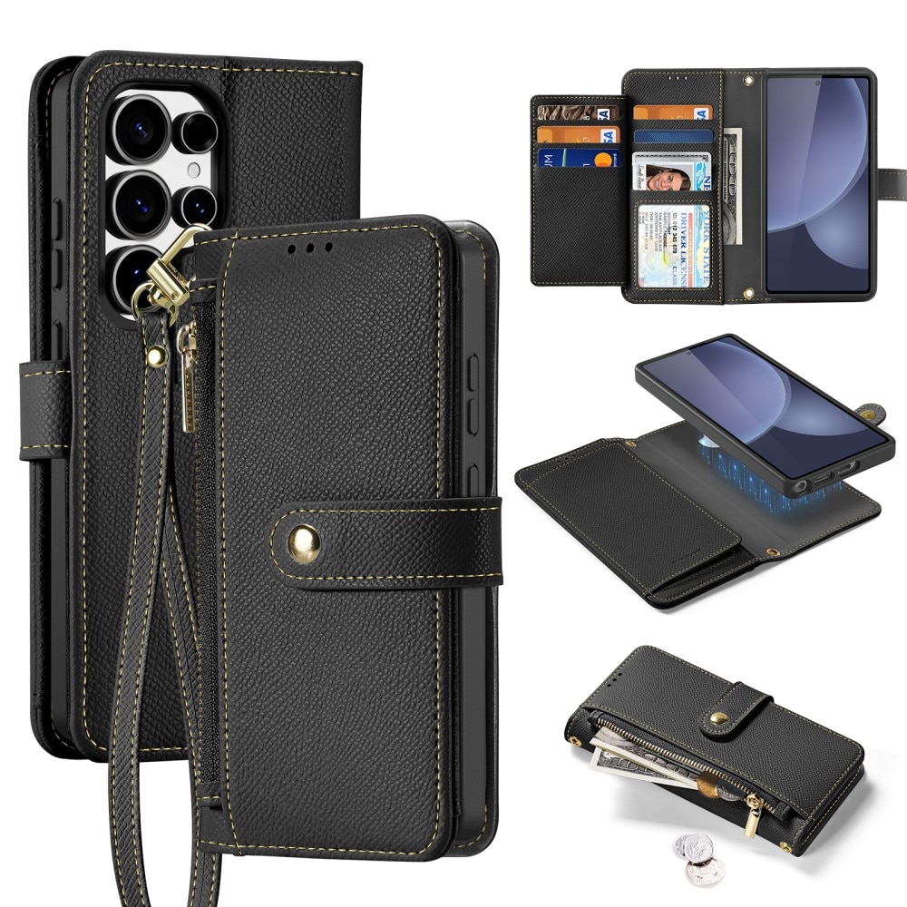 Lawa Series Magnetic Wallet Case Samsung Galaxy S25 Ultra - Black