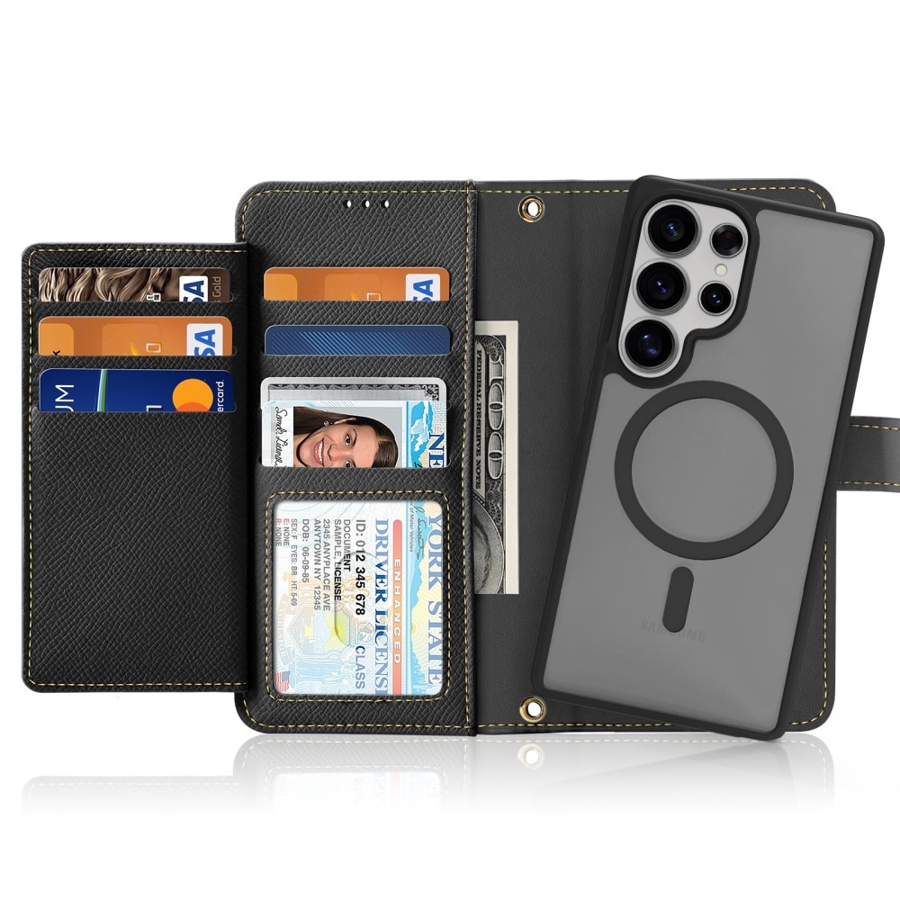 Lawa Series Magnetic Wallet Case Samsung Galaxy S25 Ultra - Black