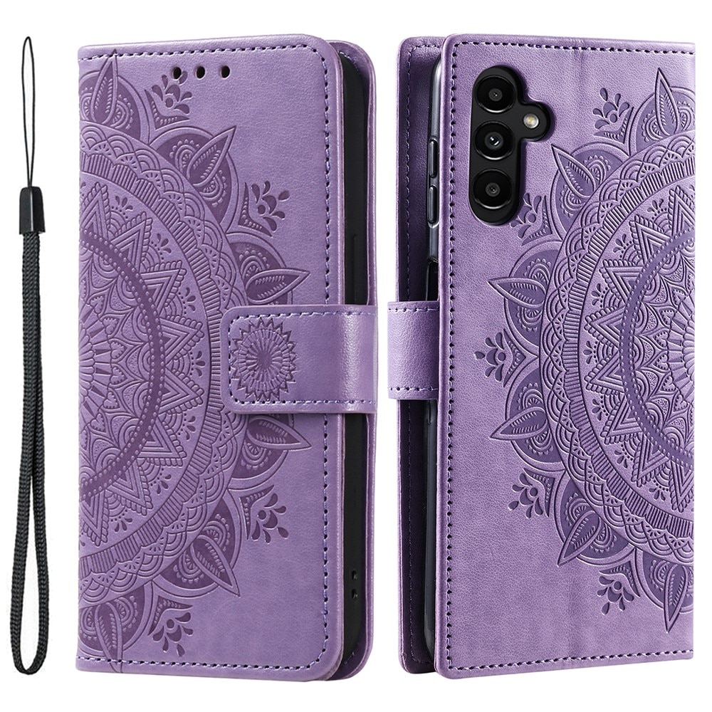 Funda de Cuero Mandala Samsung Galaxy A36 violeta