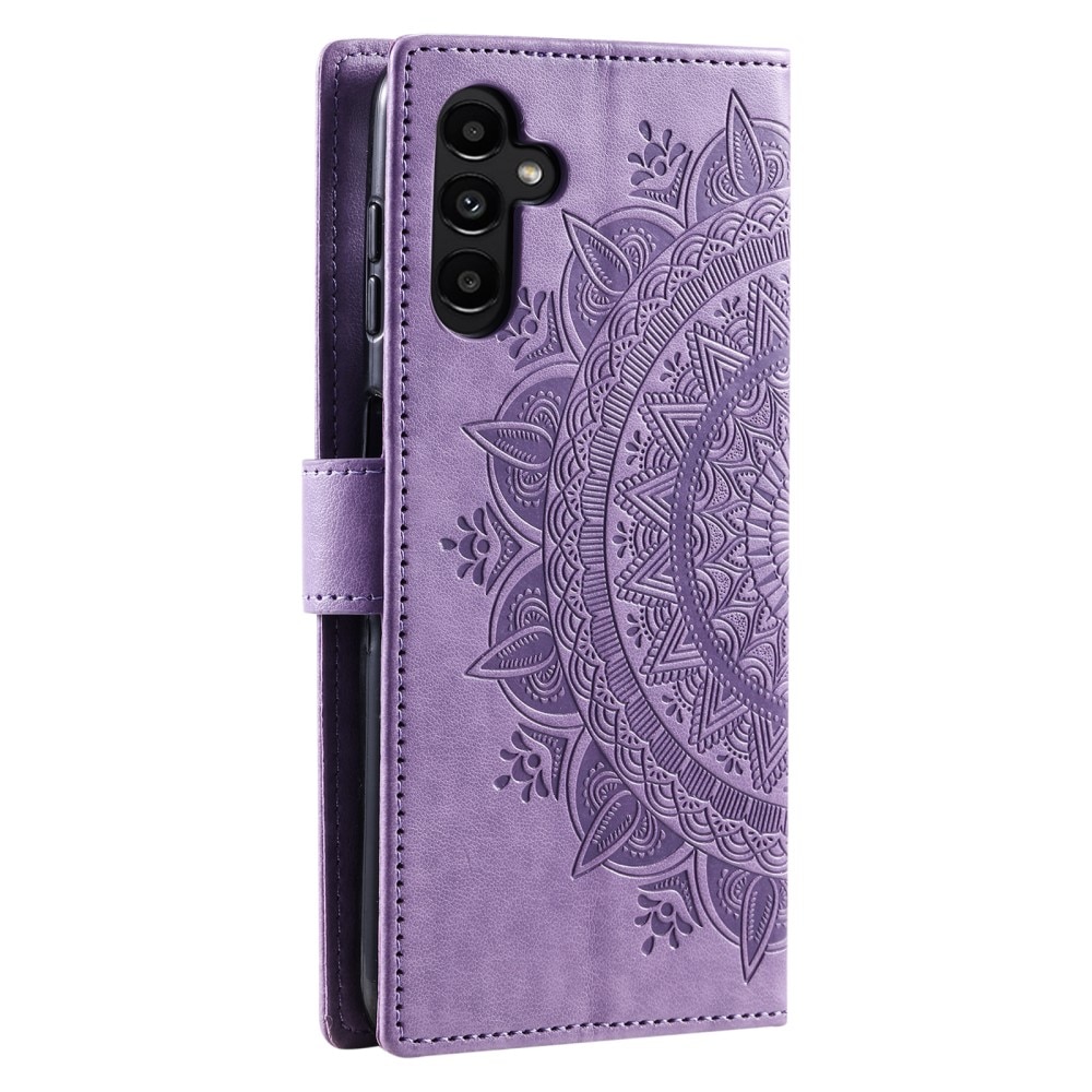 Funda de Cuero Mandala Samsung Galaxy A36 violeta