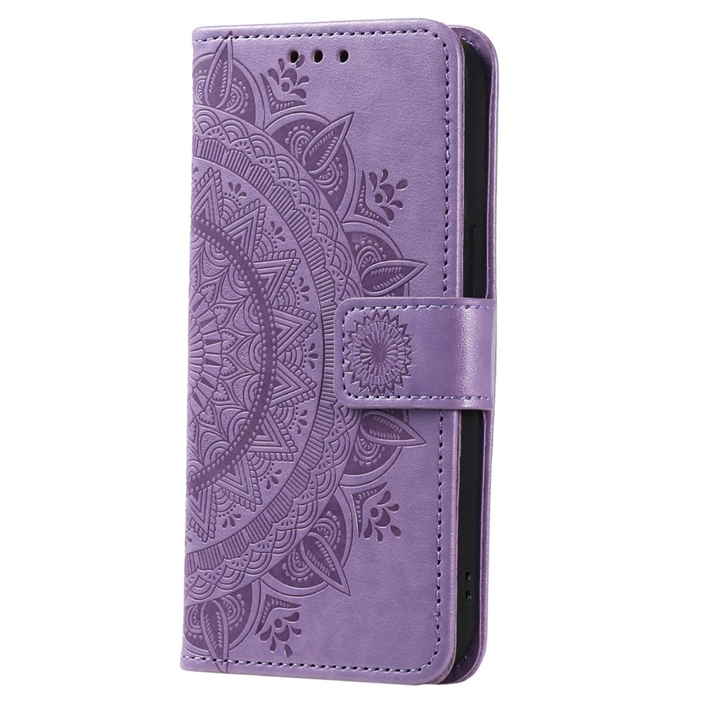 Funda de Cuero Mandala Samsung Galaxy A56 violeta