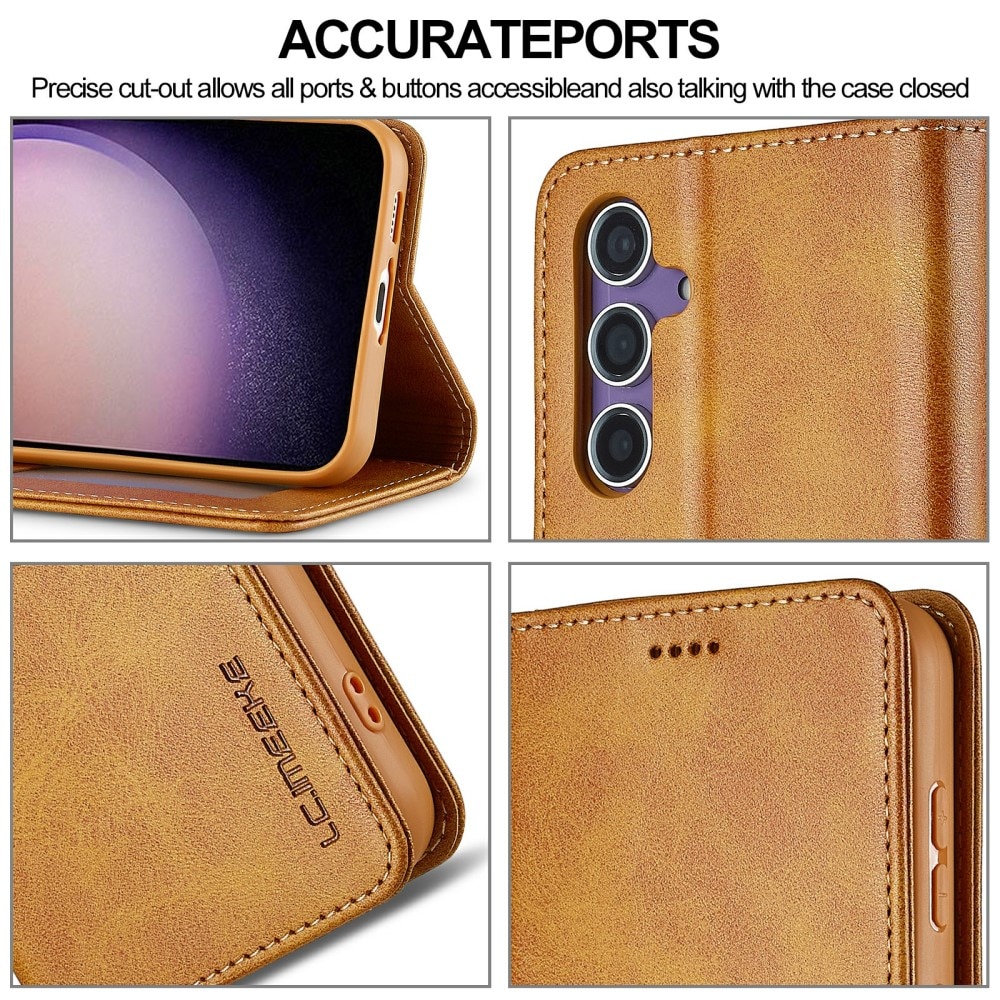 Funda tipo cartera Samsung Galaxy S25 cognac