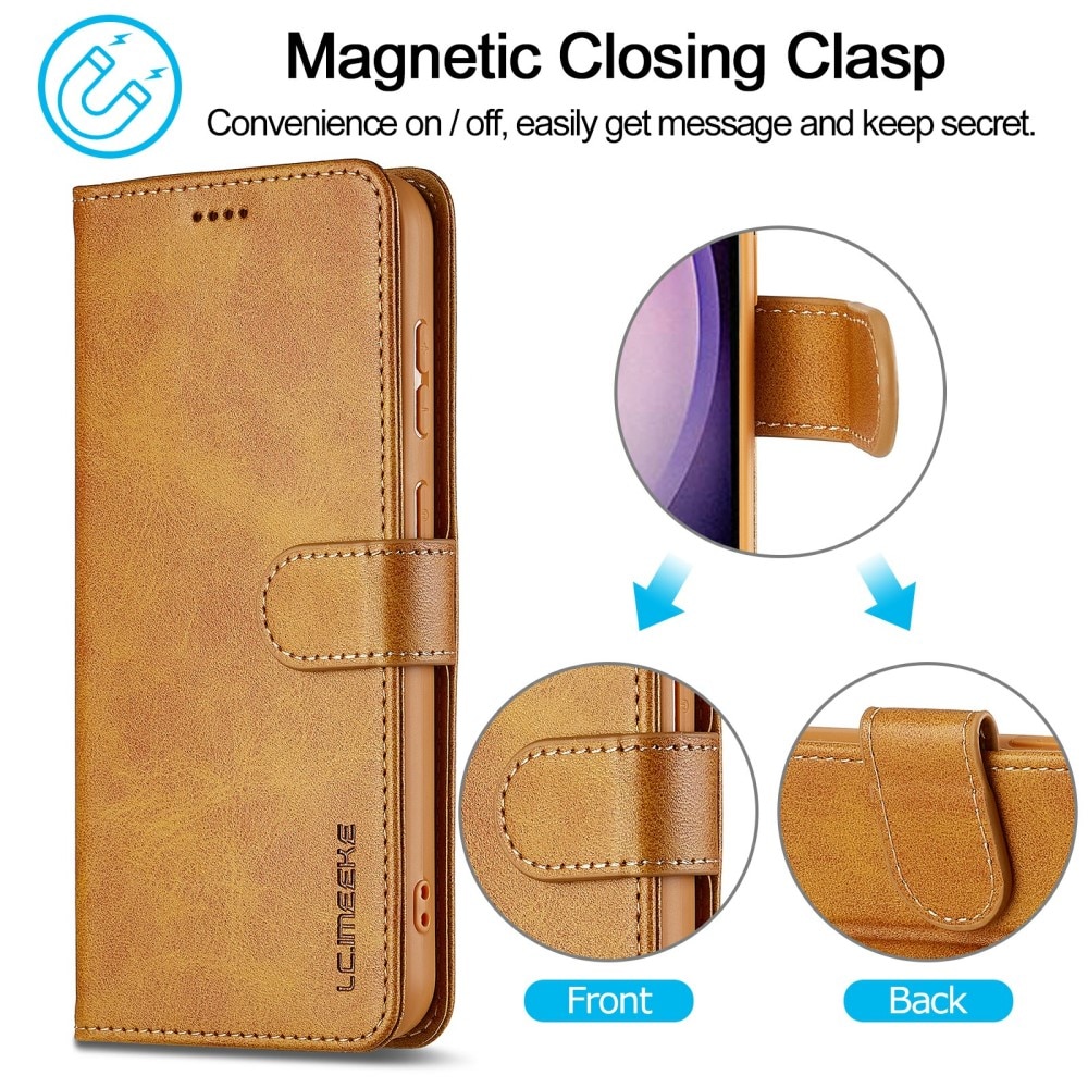 Funda tipo cartera Samsung Galaxy S25 cognac