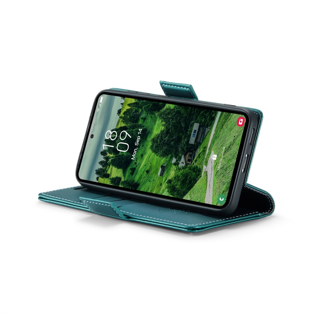 Funda delgada con solapa anti-RFID Samsung Galaxy S25 Verde