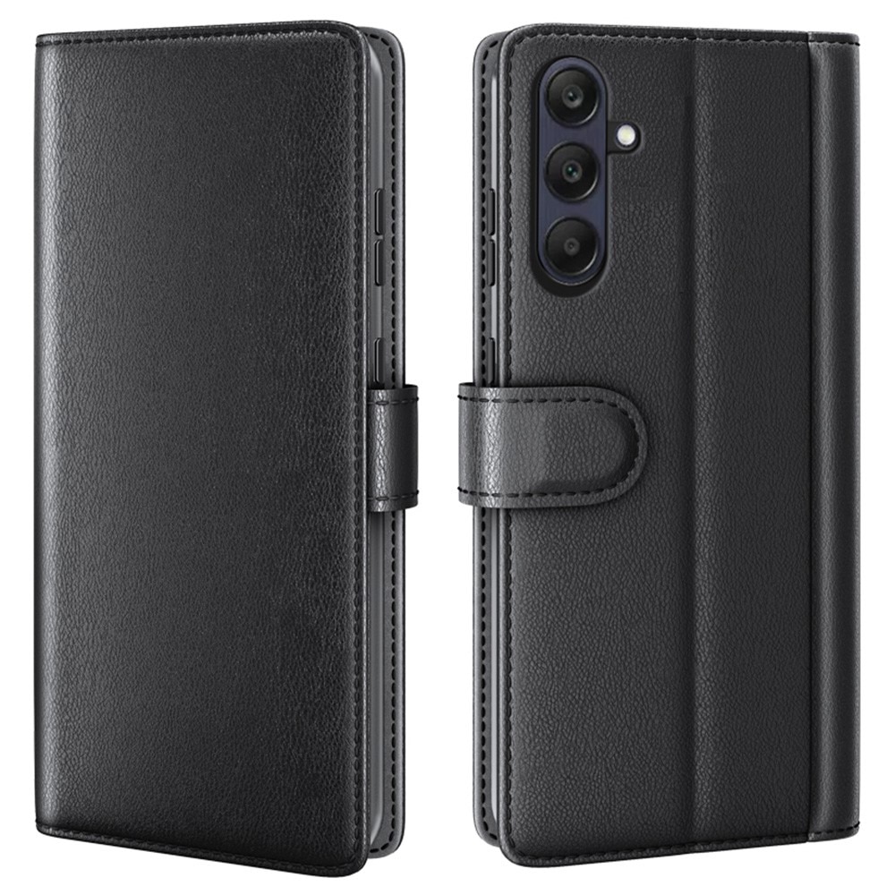 Funda de cuero genuino Samsung Galaxy A26, negro