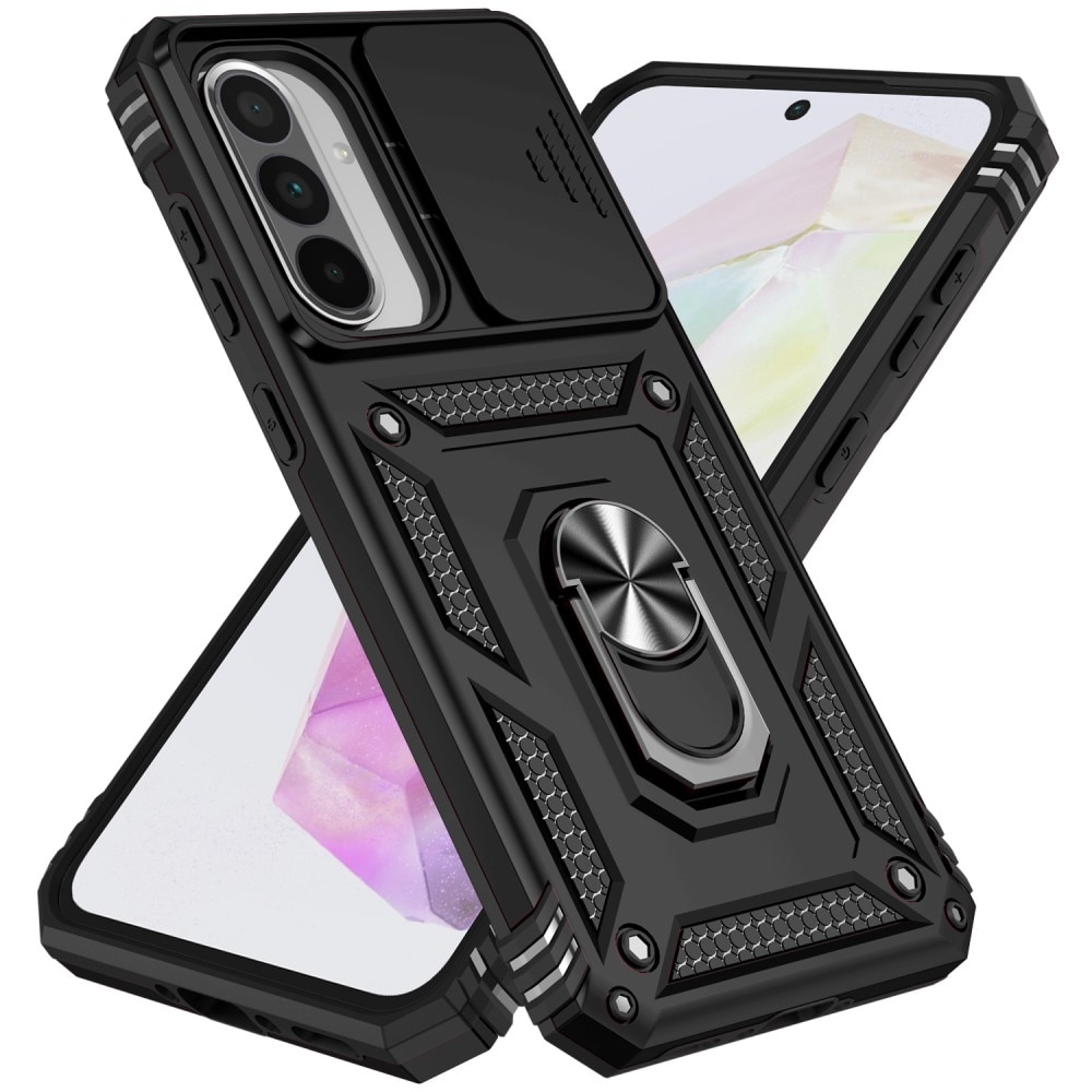 Funda híbrida Ring y Protector Cámara Samsung Galaxy A36 Negro