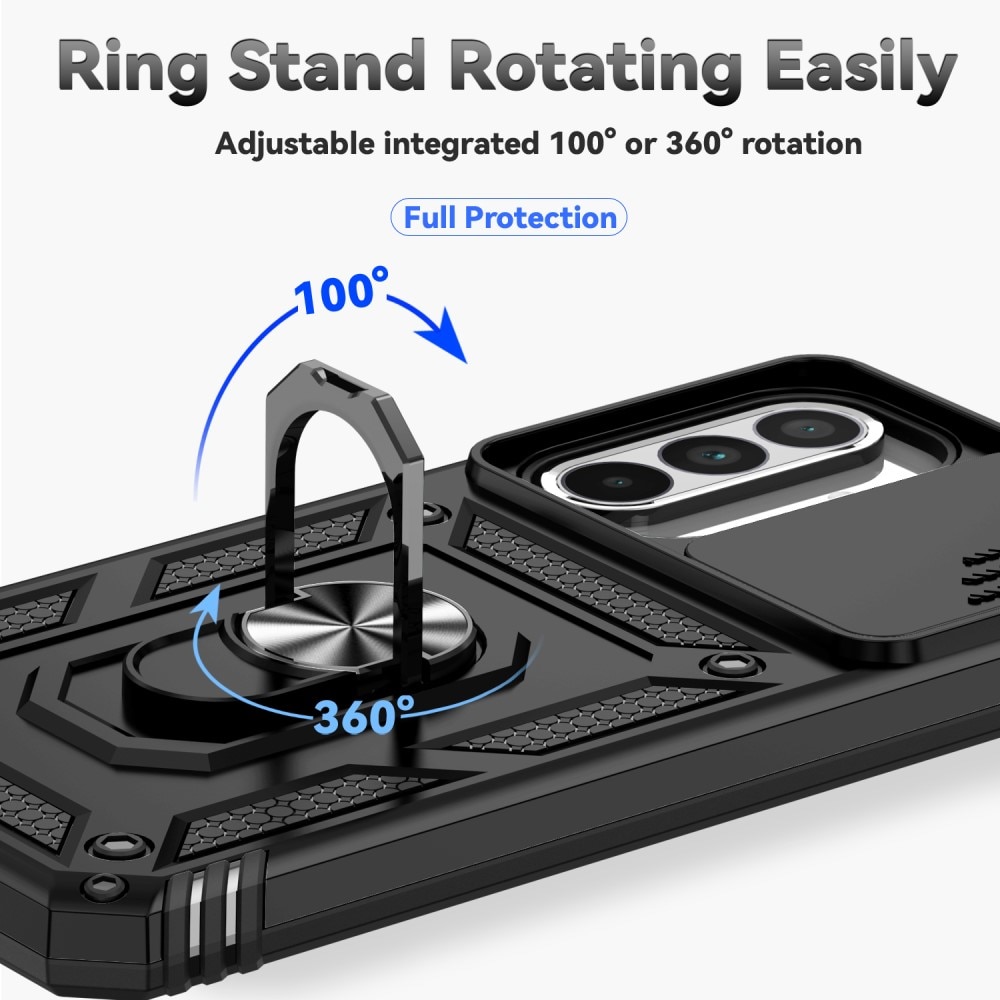 Funda híbrida Ring y Protector Cámara Samsung Galaxy A36 Negro