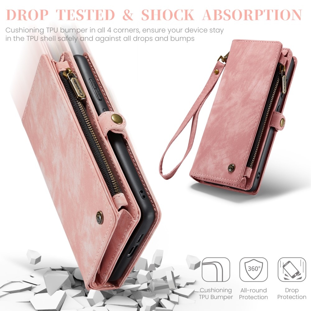 Cartera Multi-Slot Samsung Galaxy S25 Plus rosado