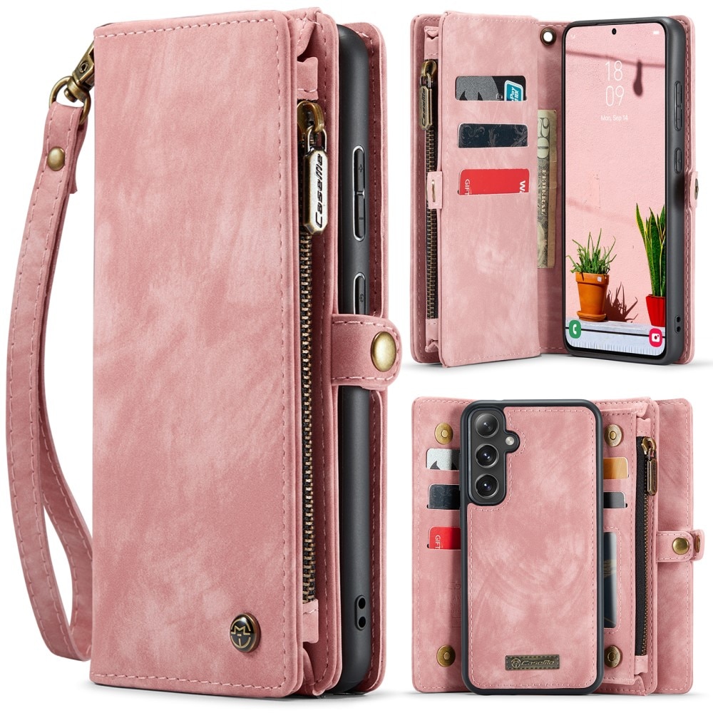 Cartera Multi-Slot Samsung Galaxy S25 Plus rosado