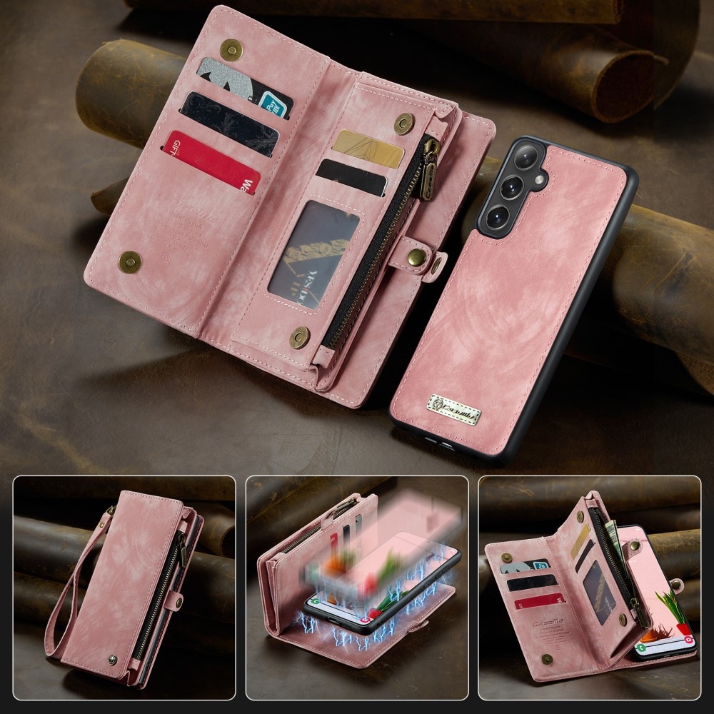 Cartera Multi-Slot Samsung Galaxy S25 Plus rosado