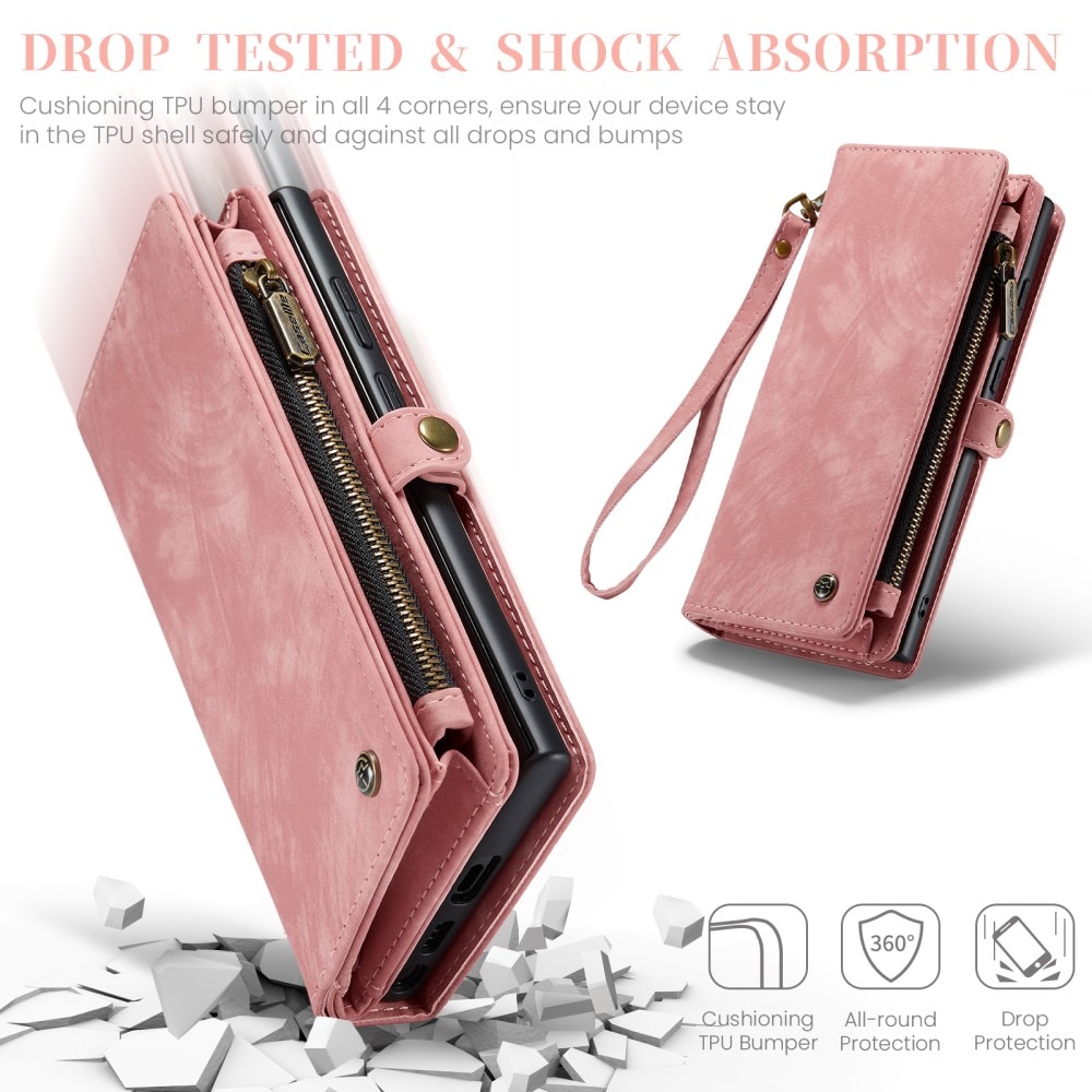 Cartera Multi-Slot Samsung Galaxy S25 Ultra rosado