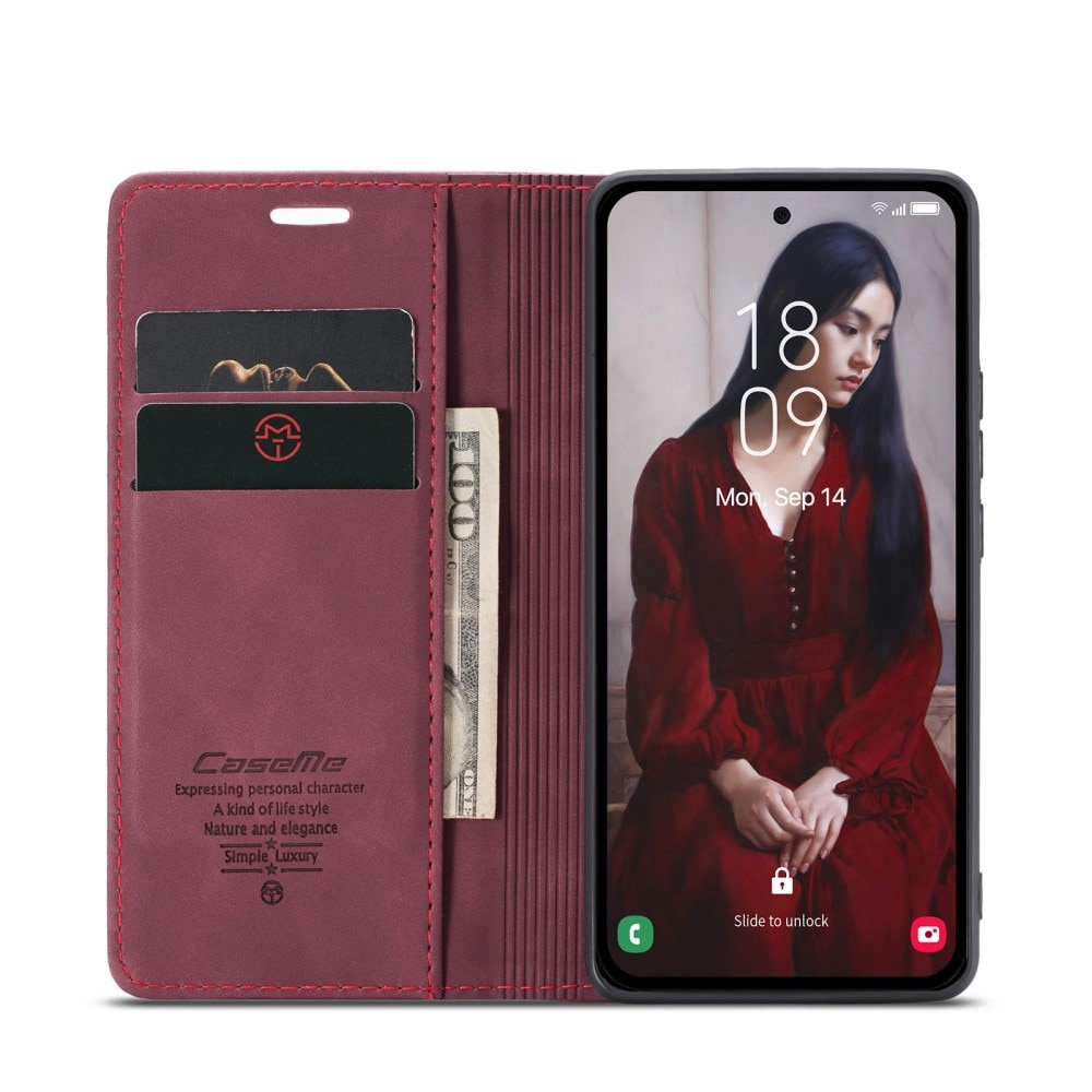 Funda delgada con solapa Samsung Galaxy A56 Rojo